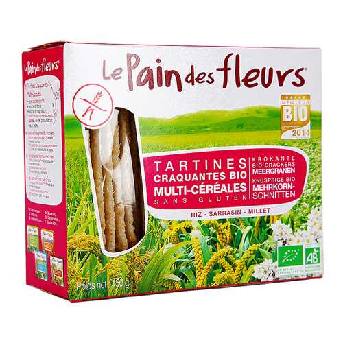 Хлебцы Pain des fleurs без глютена мультизлаковые 150 г в Верный