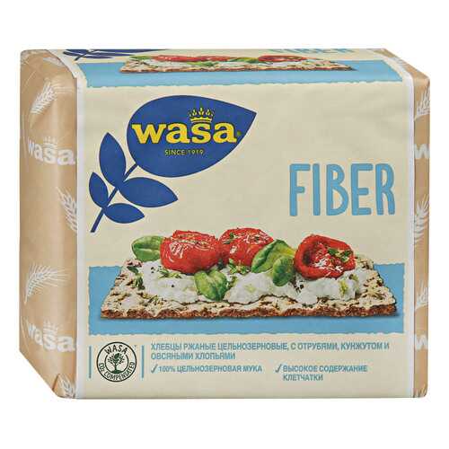 Хлебцы Wasa Fiber ржаные с пшеничными отрубями кунжутом и овсяными хлопьями 230 г в Верный