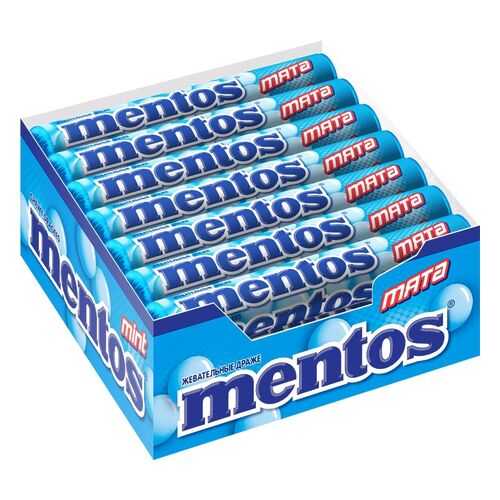Драже Mentos мята жевательное 21*37 г в Верный