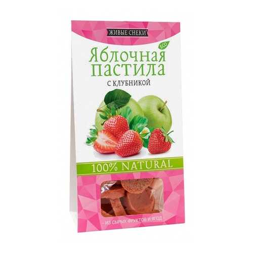 Пастила Живые снеки яблочная с клубникой 35 г в Верный
