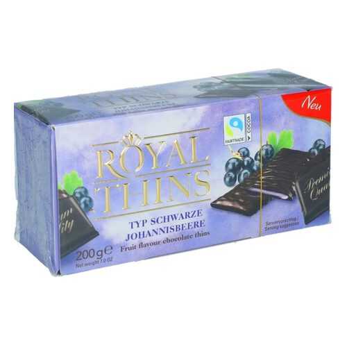 Шоколадные плитки Halloren Royal Thins темный cо вкусом черной смородины 200г. в Верный