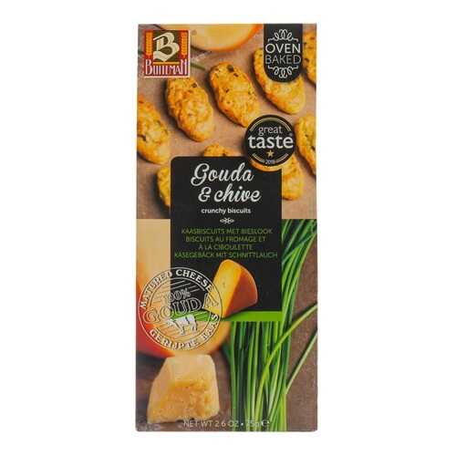 Печенье Buiteman c сыром гауда и луком Gouda & Chive 75г Нидерланды в Верный