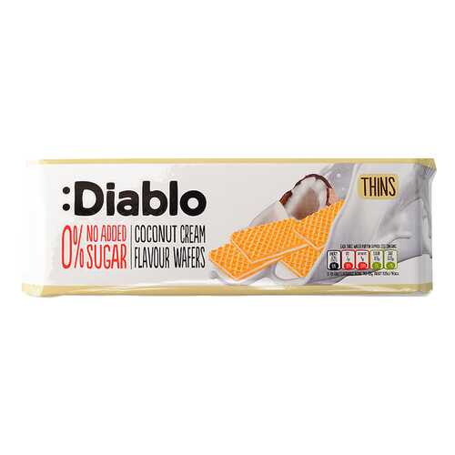 Вафли Diablo с кокосовым кремом без сахара 160 г в Верный