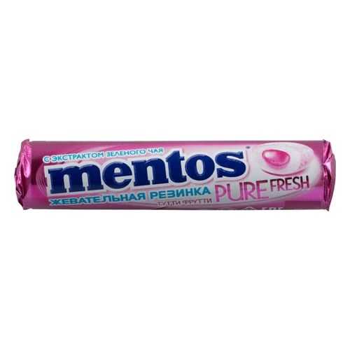 Жевательная резинка Mentos тутти-фрутти без сахара с экстрактом зеленого чая 16 г в Верный
