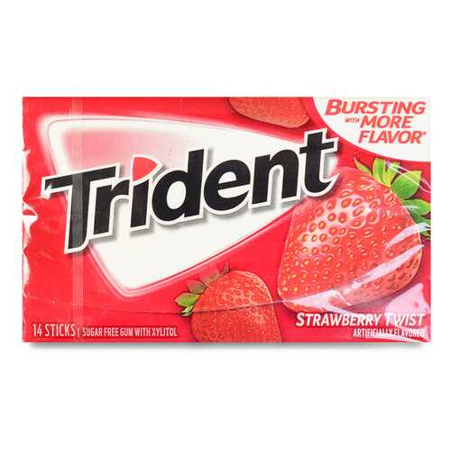 Жевательная резинка TRIDENT Strawberry Twist, 18 пластинок США в Верный