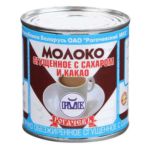 Молоко Рогачев сгущенное с сахаром и какао 380 г в Верный