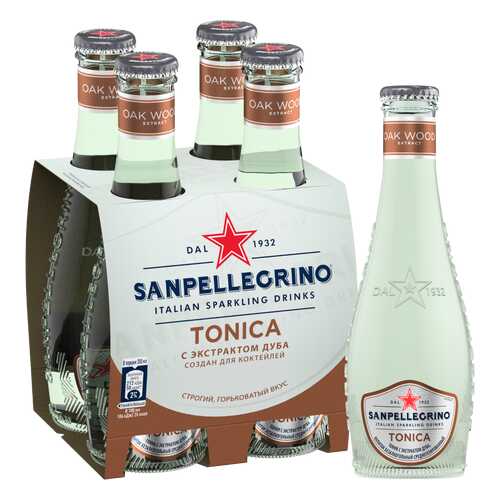Напиток безалкогольный газированный S.Pellegrino Tonica, 4 шт по 0,20л в Верный