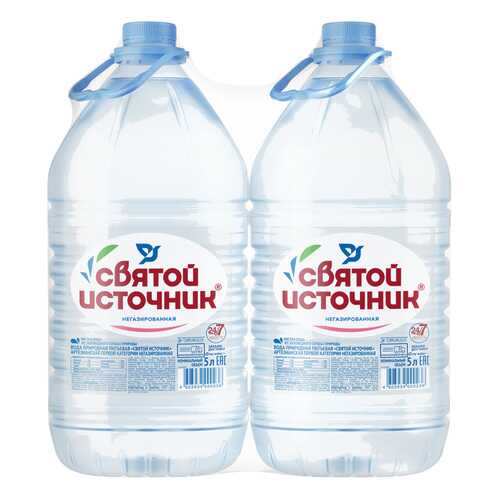 Вода питьевая Святой источник негазированная 5л/2 в Верный