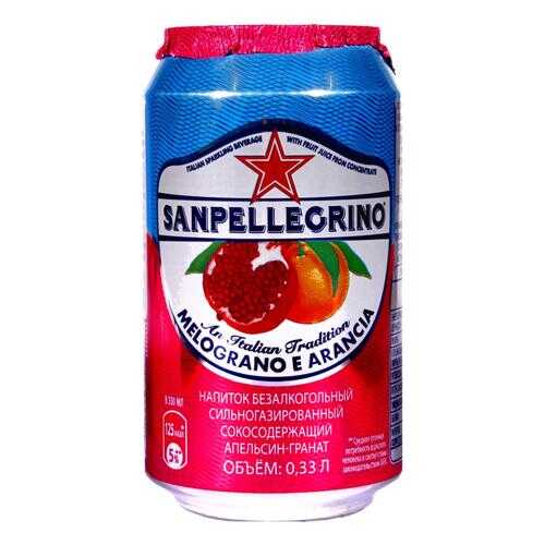 Напиток сокосодержащий San Pellegrino со вкусом граната и апельсина, 0,33 л а/б по 6шт в Верный