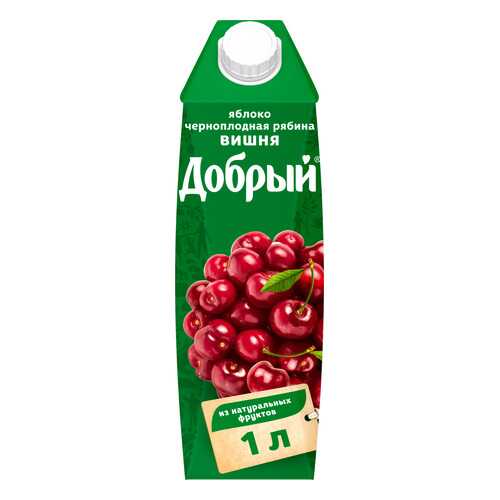 Нектар Добрый яблоко-вишня-черноплодная рябина 1 л в Верный
