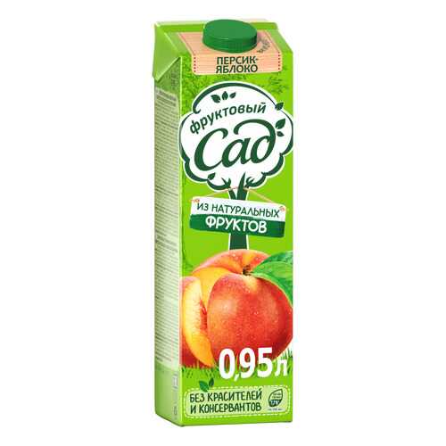Нектар Фруктовый Сад яблоко-персик 0.95 л в Верный